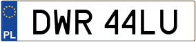 Trailer License Plate